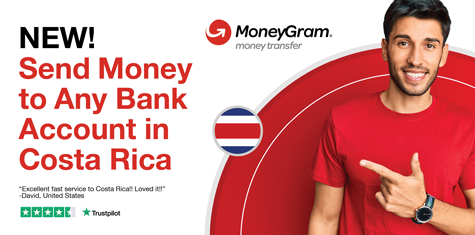 NEW! Send an Online Money Transfer or Wire Transfer to Any Bank Account in Costa Rica from $1.99*