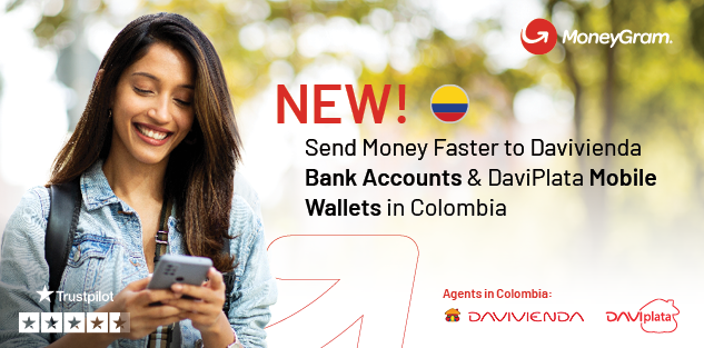 NEW! Send Money Faster to Davivienda Bank Accounts & DaviPlata Mobile Wallets in Colombia
